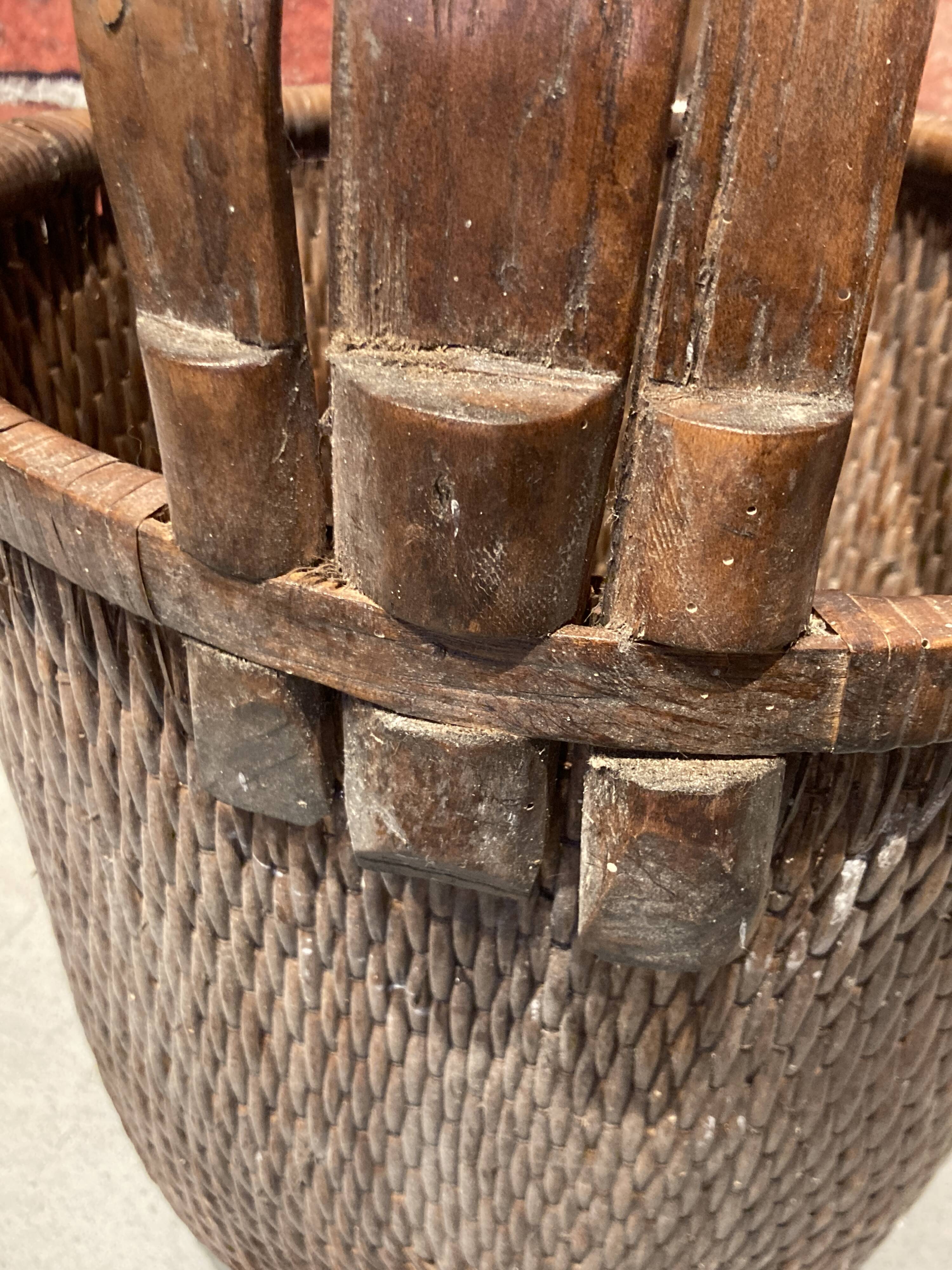 19th century China basket