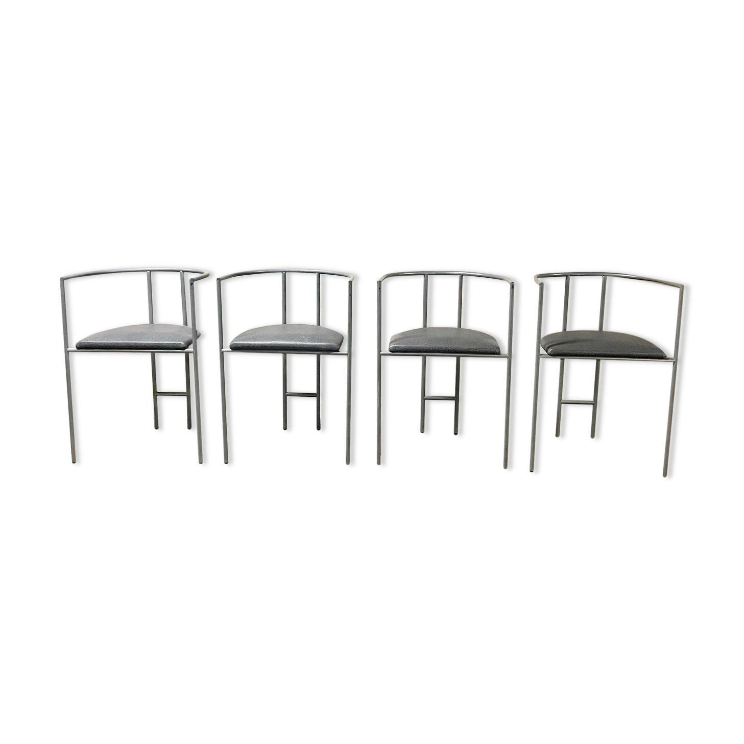 Rodney Kinsman Series of 4 Postmodern Chairs, Bieffeplast 1980