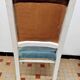 Chaise Style Louis XVI En bois Et Velours Bleu