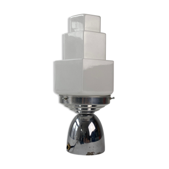 Vintage opaline skyscraper table lamp
