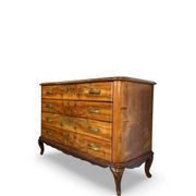 Italian art deco burl walnut chest of drawers, 1930s/1940s