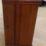 Large jam jar in solid cherry wood with its secret drawer and one door