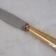 12 table knives model Baguette, golden handles, excellent condition.