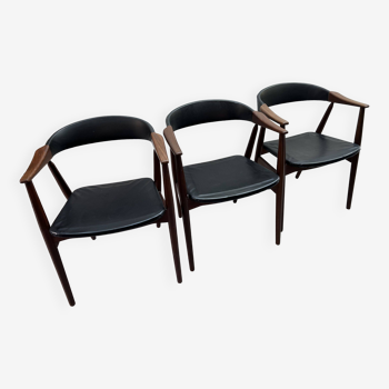 Set of 3 armchairs 213 Th. Harlev