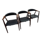 Set of 3 armchairs 213 Th. Harlev