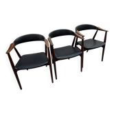 Set of 3 armchairs 213 Th. Harlev