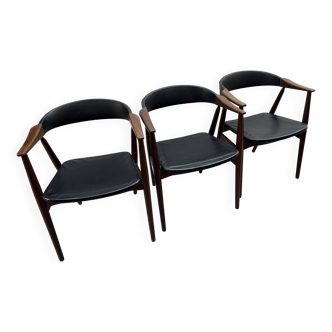 Set of 3 armchairs 213 Th. Harlev
