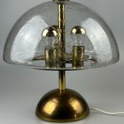 Lampe de table des années 60 des années 70 par Doria Leuchten Allemagne laiton de verre Space Age