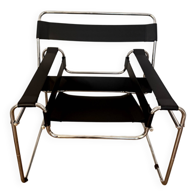 Fauteuil / Chaise type Vassily de Marcel Breuer modèle B3 vintage (Wassily)