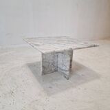 Italian carrara marble coffee table, 1980s