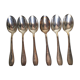 Ensemble de six cuillères à café en métal argenté
