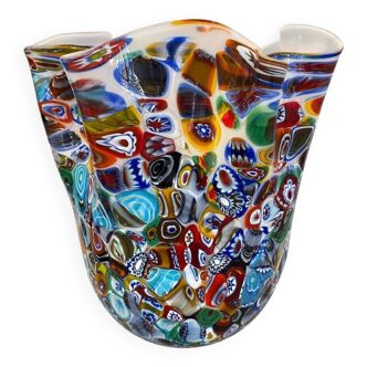 Murano glass vase multicolors