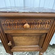 Louis XVI Style Walnut Bedside Table – Early 20th Century