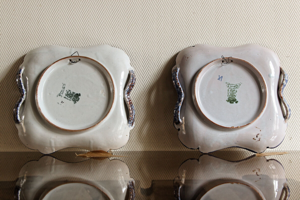 Pair of Nevers earthenware dishes