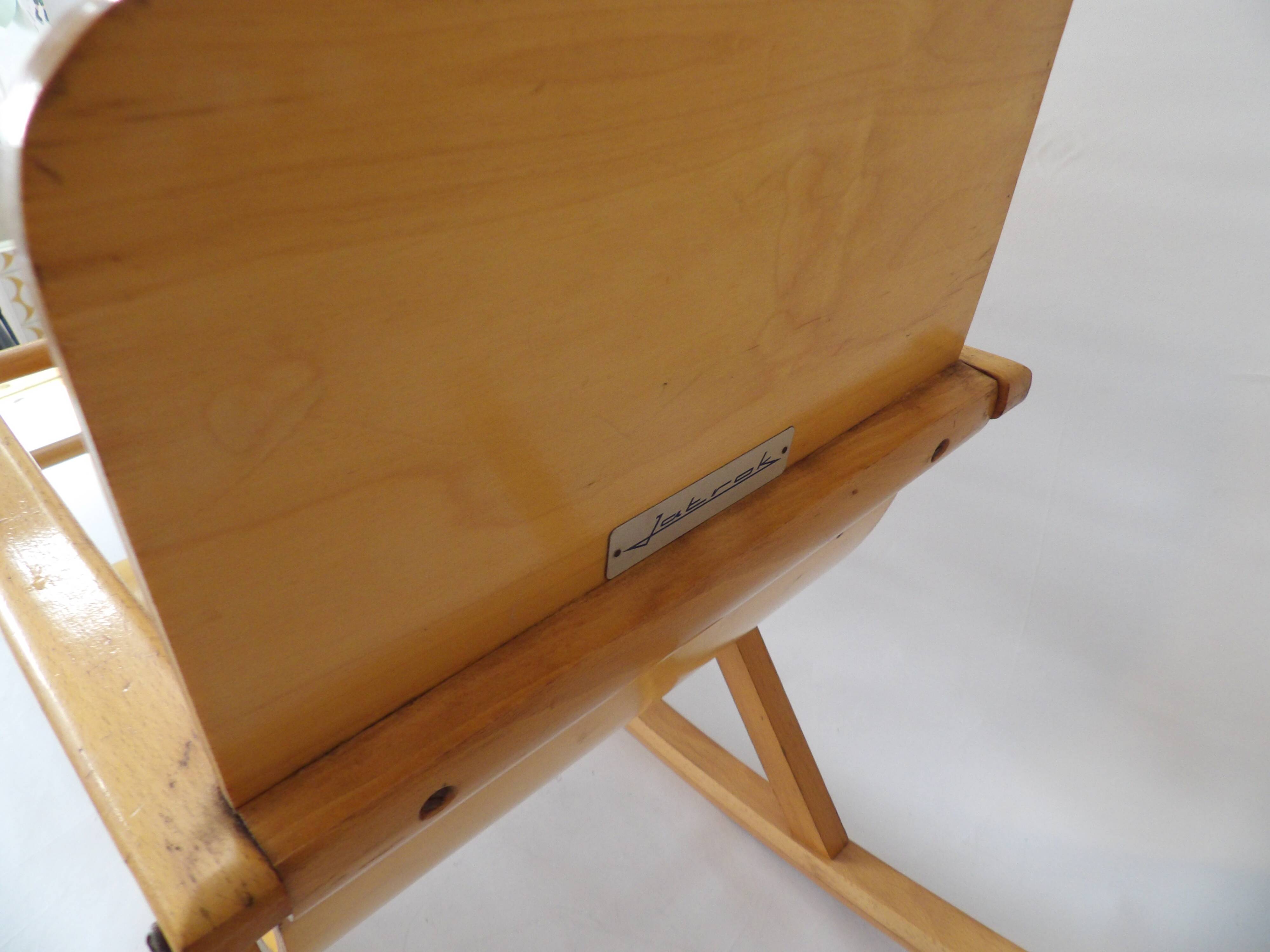 1950s children's bear rocking chair by Jatrok, Belgium