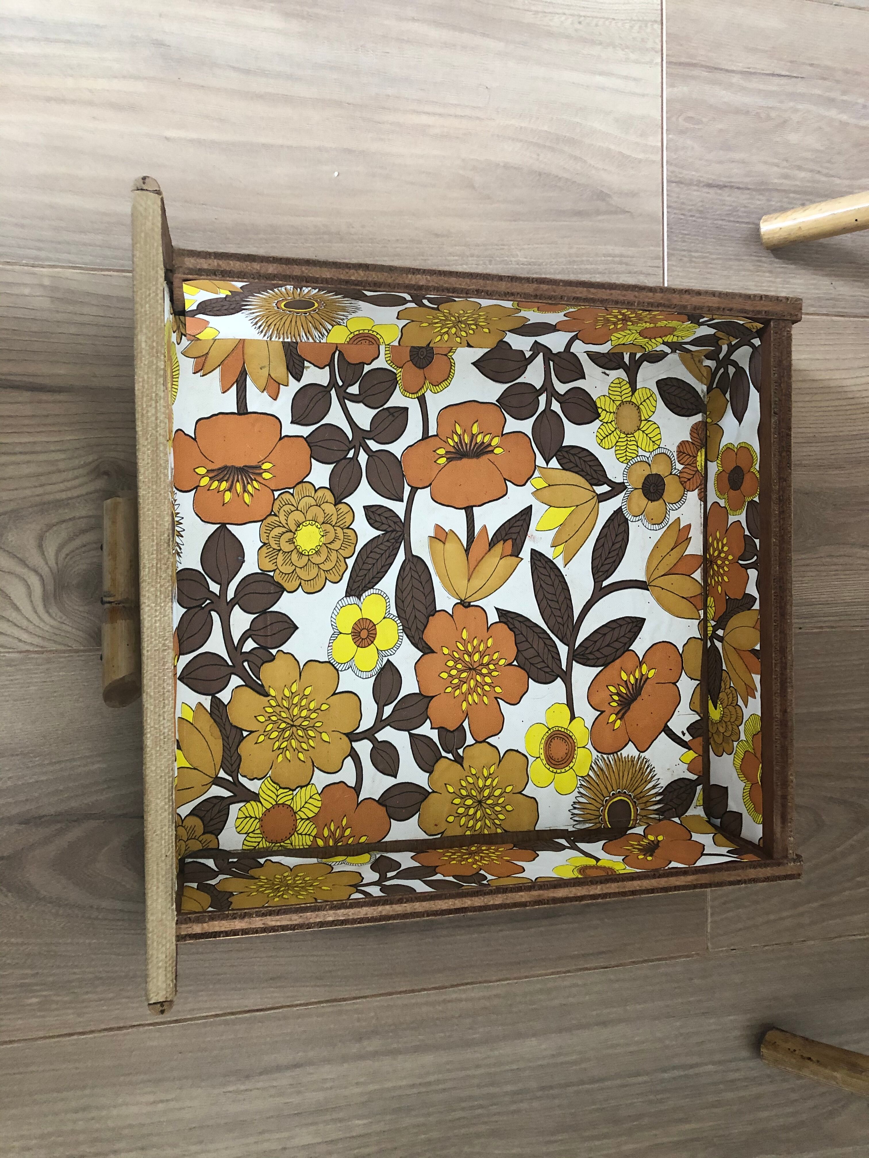 Vintage rattan nightstand