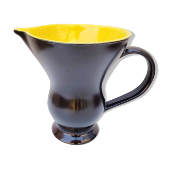 Ceramic pitcher, Digoin earthenware, vintage