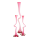 Pink Swirl Glass Vases – Set of 3