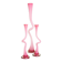 Pink Swirl Glass Vases – Set of 3