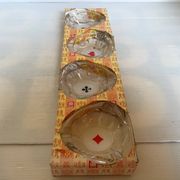 Four ashtrays Reims playing cards spade diamond club heart