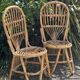 Paire de chaises en rotin