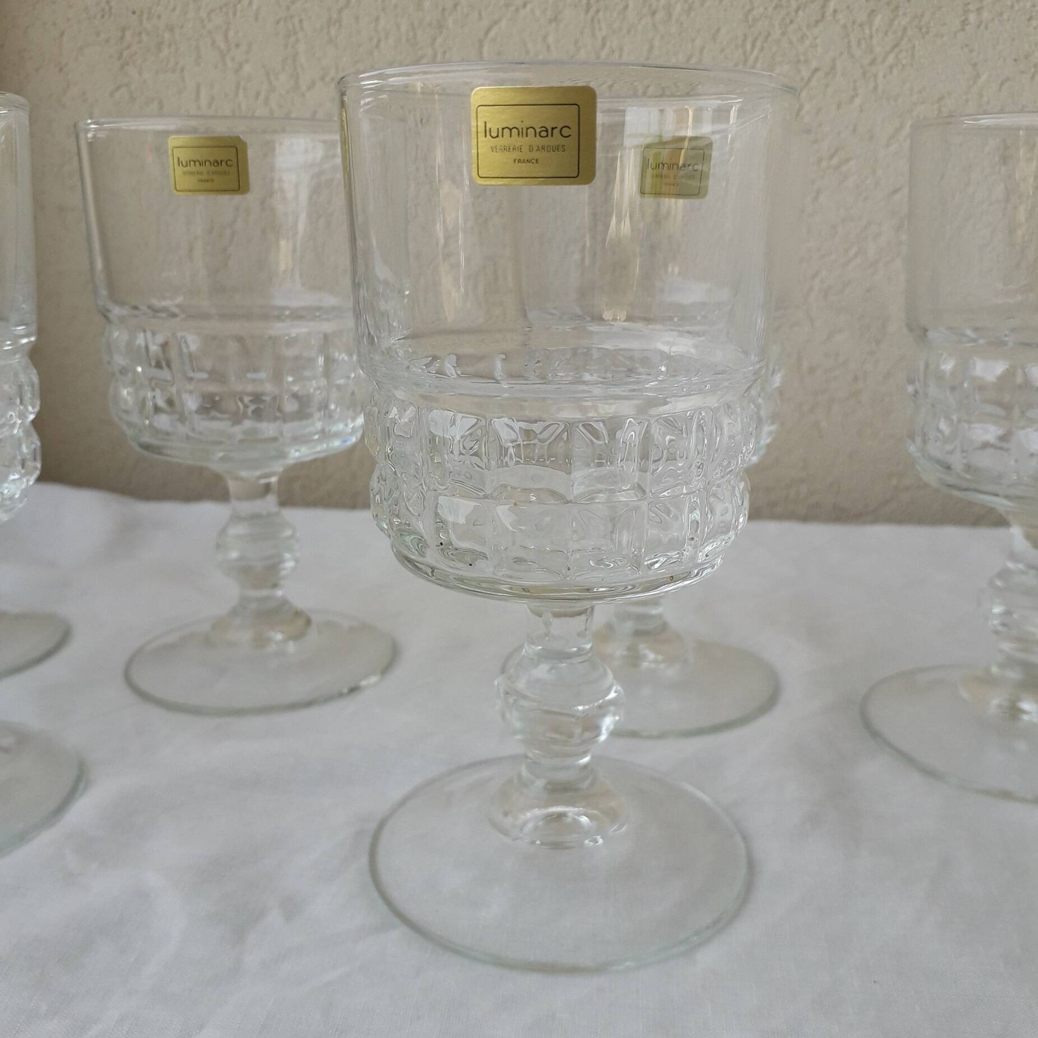 6 verres à pied