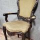 Fauteuil de bureau galbé de style Louis XV en acajou sculpté vers 1850