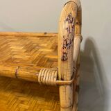 Vintage rattan shelf