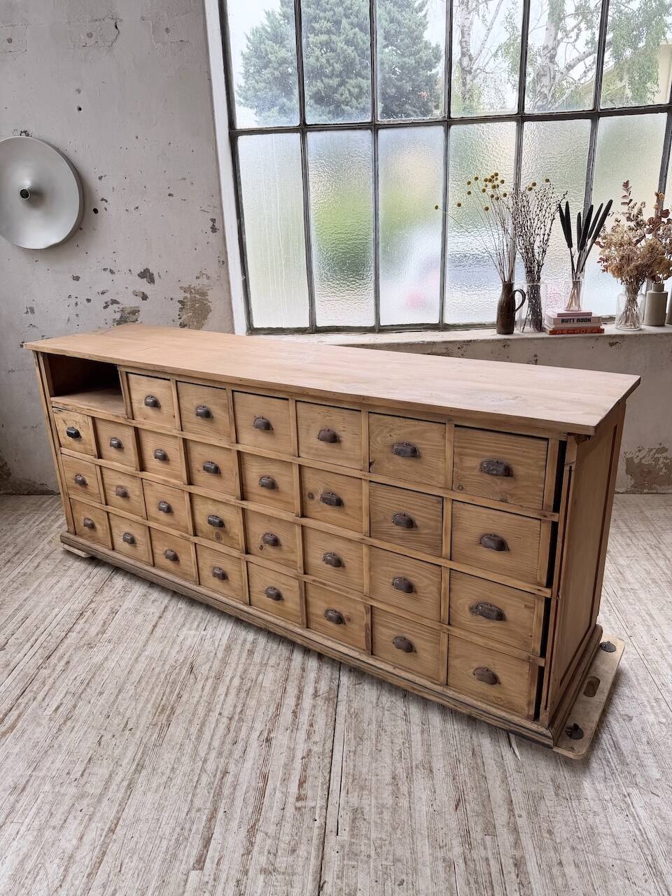 Meuble de métier pin XL années 50