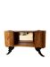 Vintage Art Deco buffet Isidore, solid wood, 2 doors and mirror.