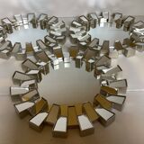 Trio of silver-framed mirrors
