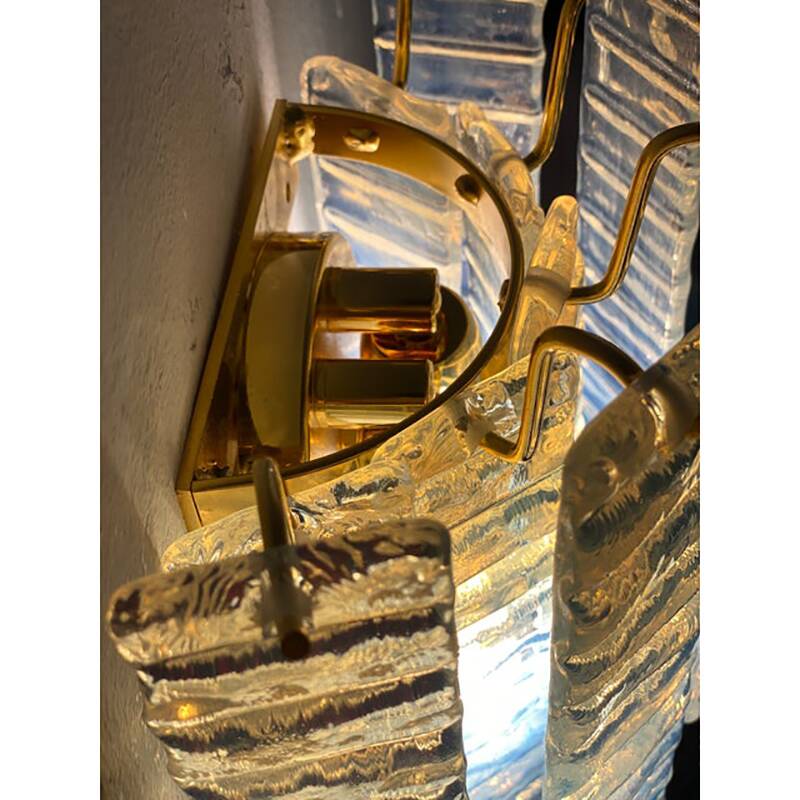 Paire d'appliques en verre de Murano, Italie