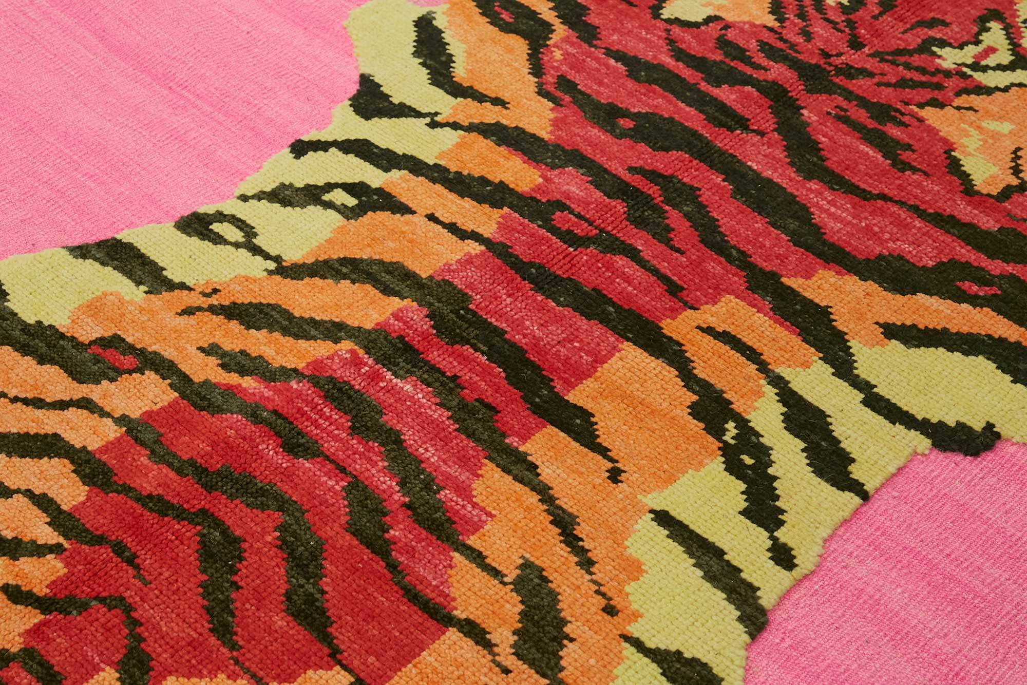 Turkish Handknotted Wool Tiger Rug  145 cm x 183 cm
