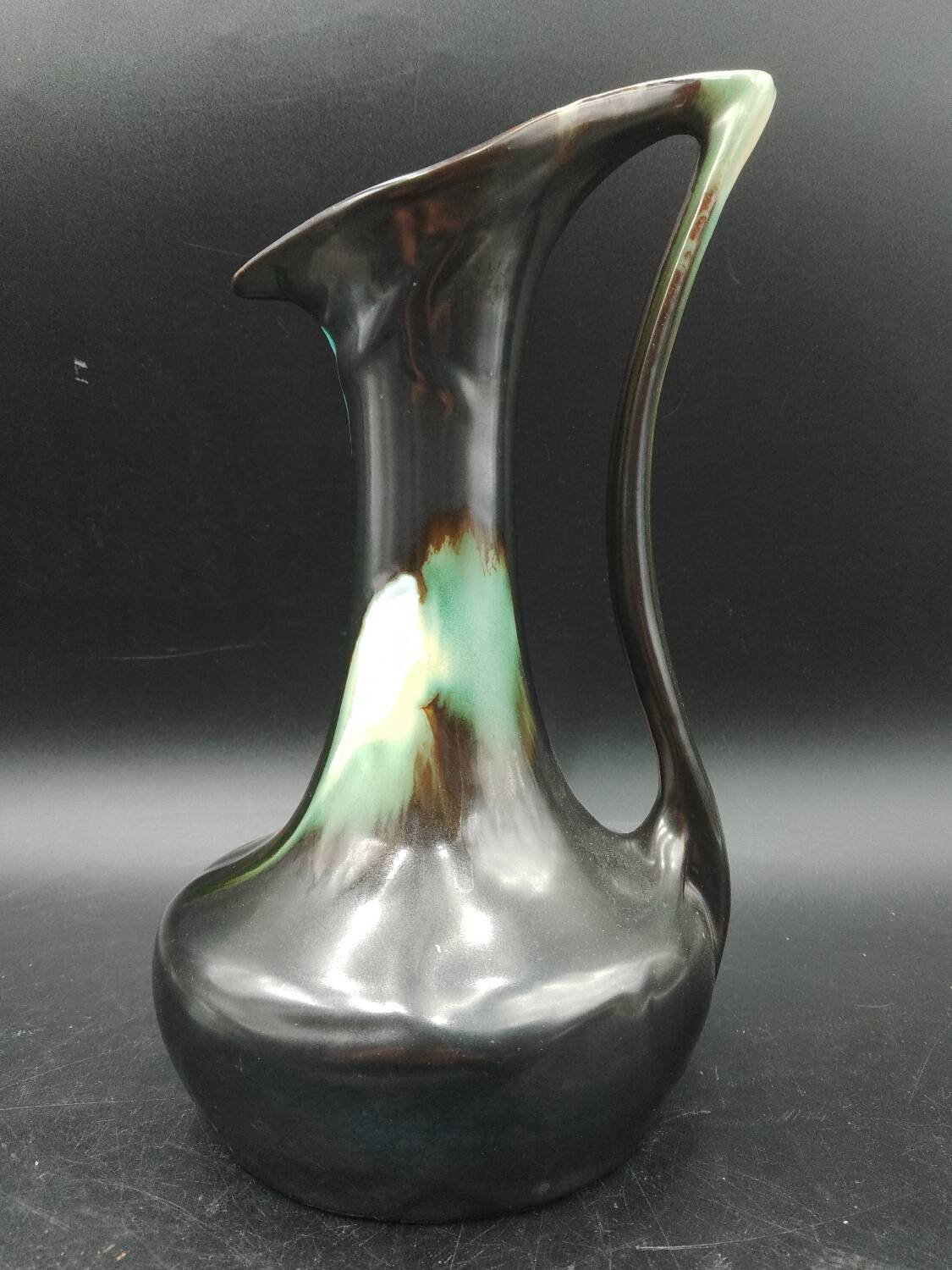 Vase, ceramic soliflore Thulin Belgium, 1920