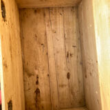 Exceptional curved leather/brass box with beautiful restored clasps.