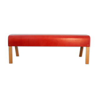 Ikea red plywood bench