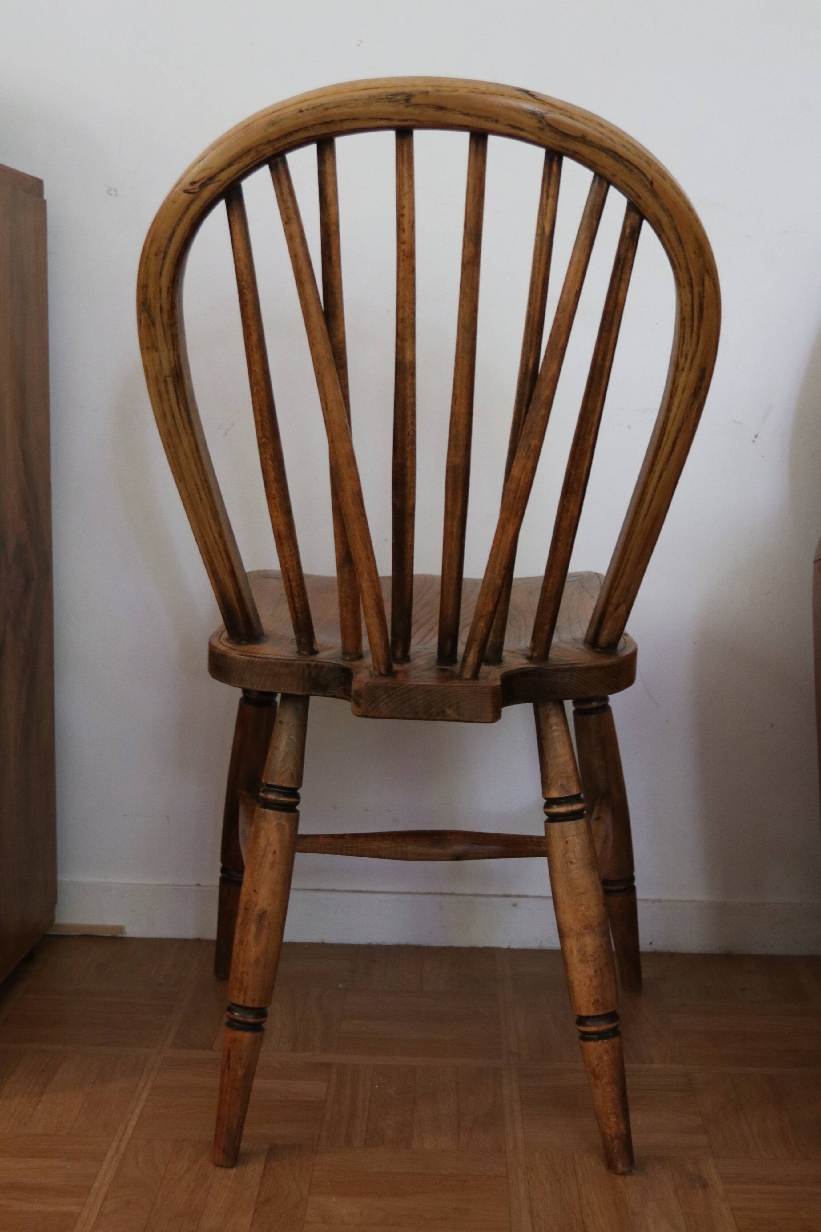 Rustic chair in natural wood