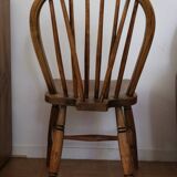 Rustic chair in natural wood