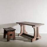 Swedish Wooden "Berga" Dark Pine Table by David Rosén, 1930s