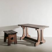 Swedish Wooden "Berga" Dark Pine Table by David Rosén, 1930s