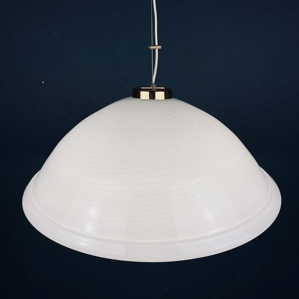 Large swirling Italian Murano glass pendant lamp, 1980s.