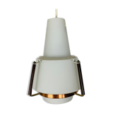 Opaline and brass suspension Scandinavian style 60s