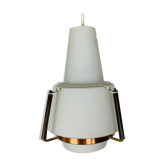 Suspension opaline et laiton style scandinave années 60