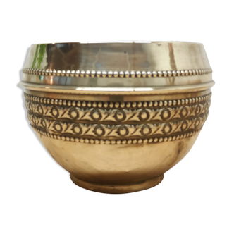 Cache pot laiton doré
