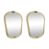 Miroir mural en verre de Murano de style italien avec torciglione torchon – Barovier