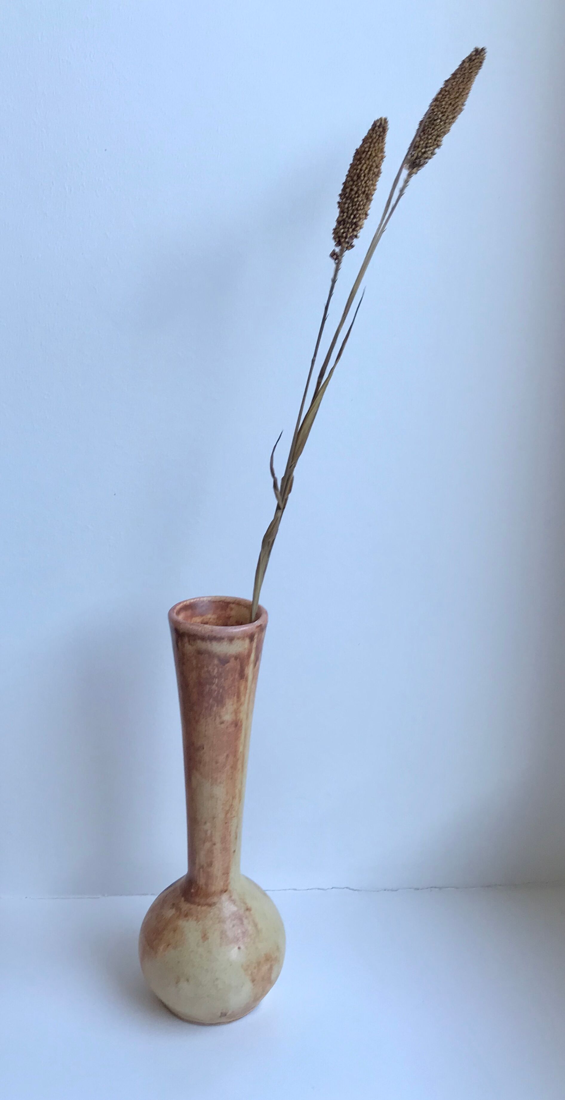 Ceramic soliflore vase signed fpp vallauris 70s