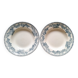 Duo of iron earthenware soup plates