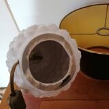 Vintage white and gold ceramic pineapple lamp