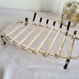 Silver-plated serving dish Quist and its asparagus cradle grid.