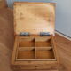 Jewelry box with wooden compartments